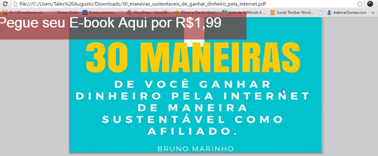 E-book 30 Maneiras de Você Ganhar Dinheiro pela Internet com Bruno Marinho