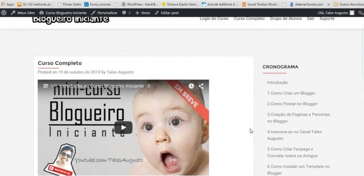 Relançamento do Curso Blogueiro Iniciante