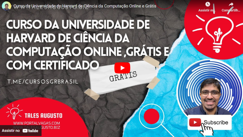 Curso da Universidade de Harvard de Ciência da Computação Online e Grátis
