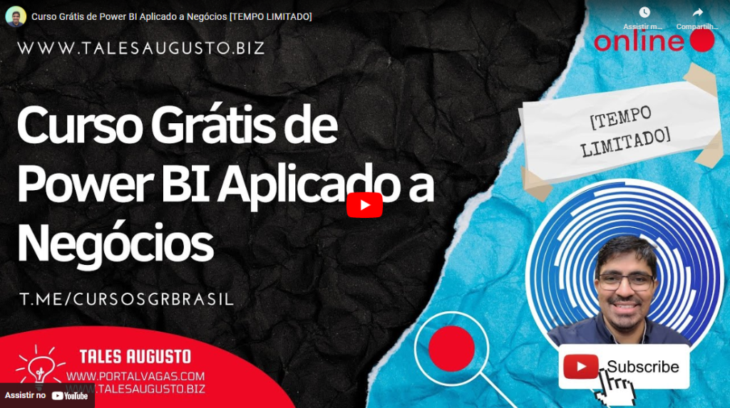 Curso Grátis de Power BI Aplicado a Negócios [TEMPO LIMITADO]