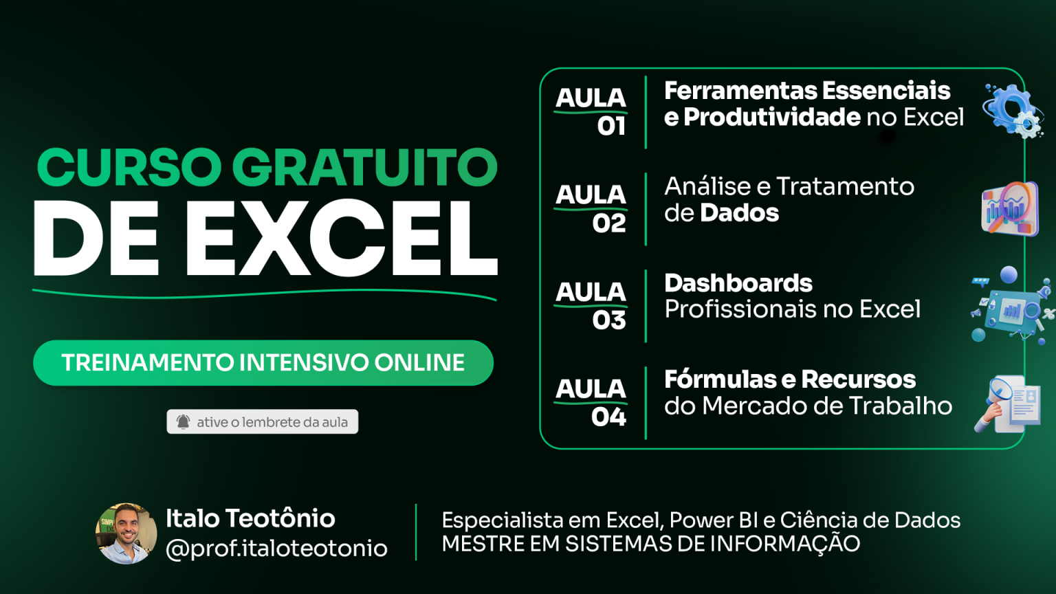 Curso Gratuito de Excel com Certificado e Material Didático