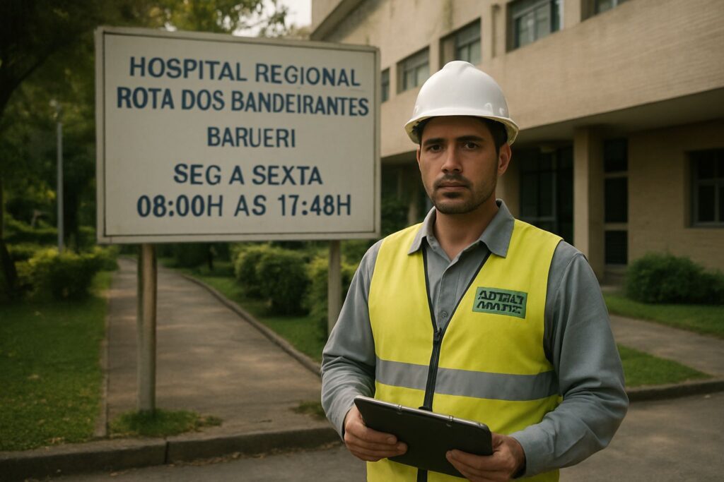 TECNICO DE SEGURANCA TRABALHO – SEG A SEXTA – 08:00H AS 17:48H – HOSPITAL REGIONAL ROTA DOS BANDEIRANTES – BARUERI